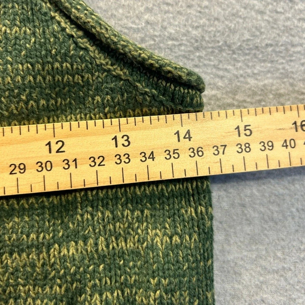 Cider Marled Knit Cropped Sweater Tank Top Womens Medium Olive Green Y2K Fitted